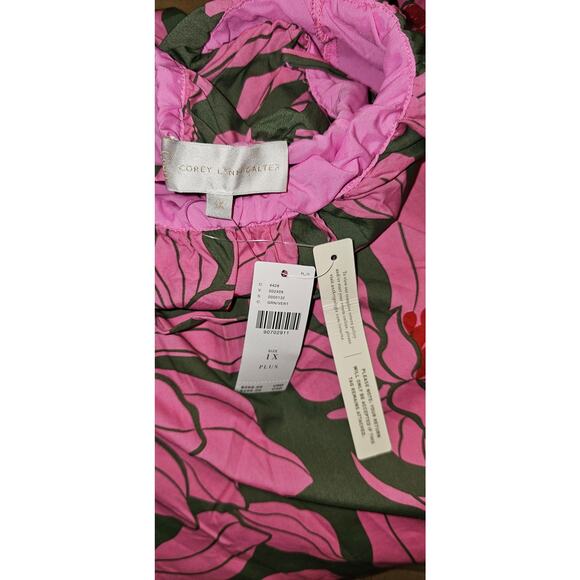 NWT Anthropologie Corey Lynn Calter Tie-Shoulder Tiered Midi Dress $268 PLUS 1X - Picture 6 of 6